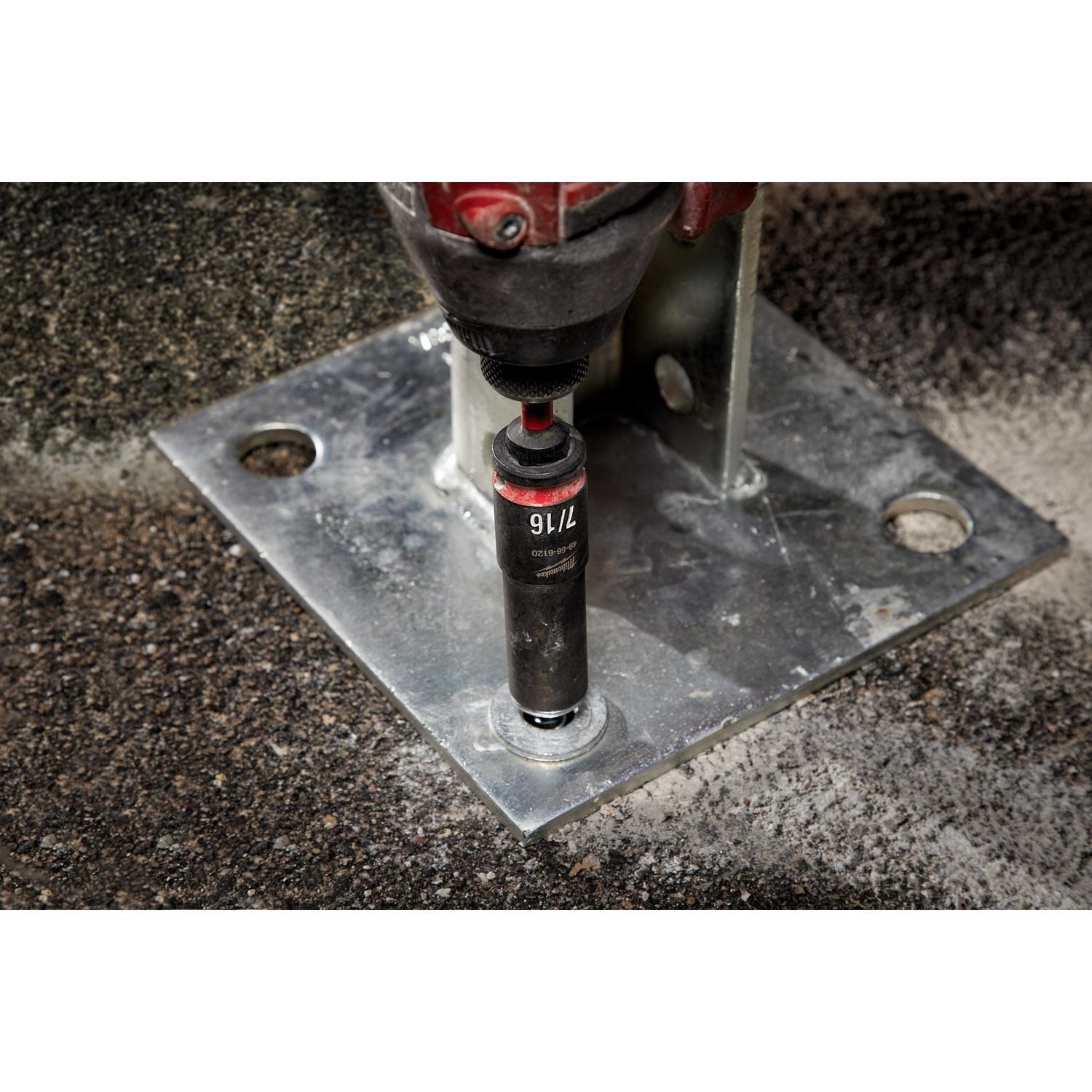 Milwaukee Shockwave Square 3/8 in. X 2 in. L Socket Adapter Steel 1 pc