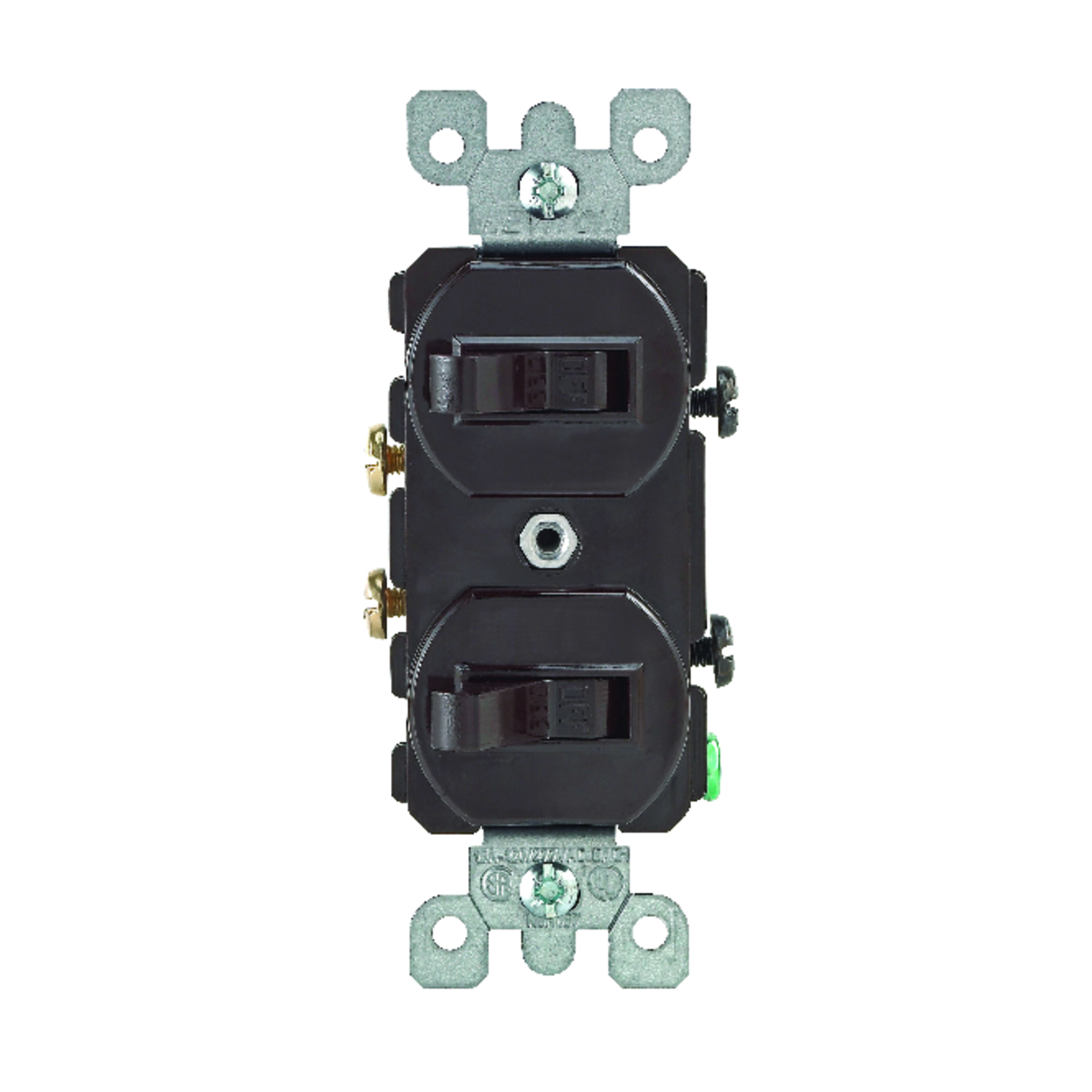 Leviton 15 amps Single Pole Toggle Switch Brown 1 pk