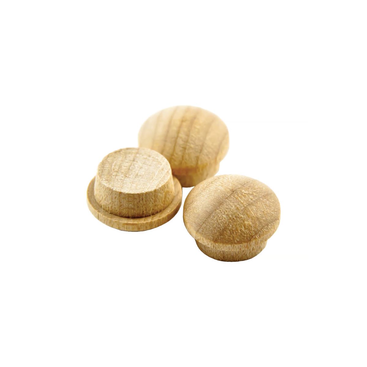 Richelieu Round Birch Button Plug 1/2 in. D x .63 in. L 25 Pack Natural