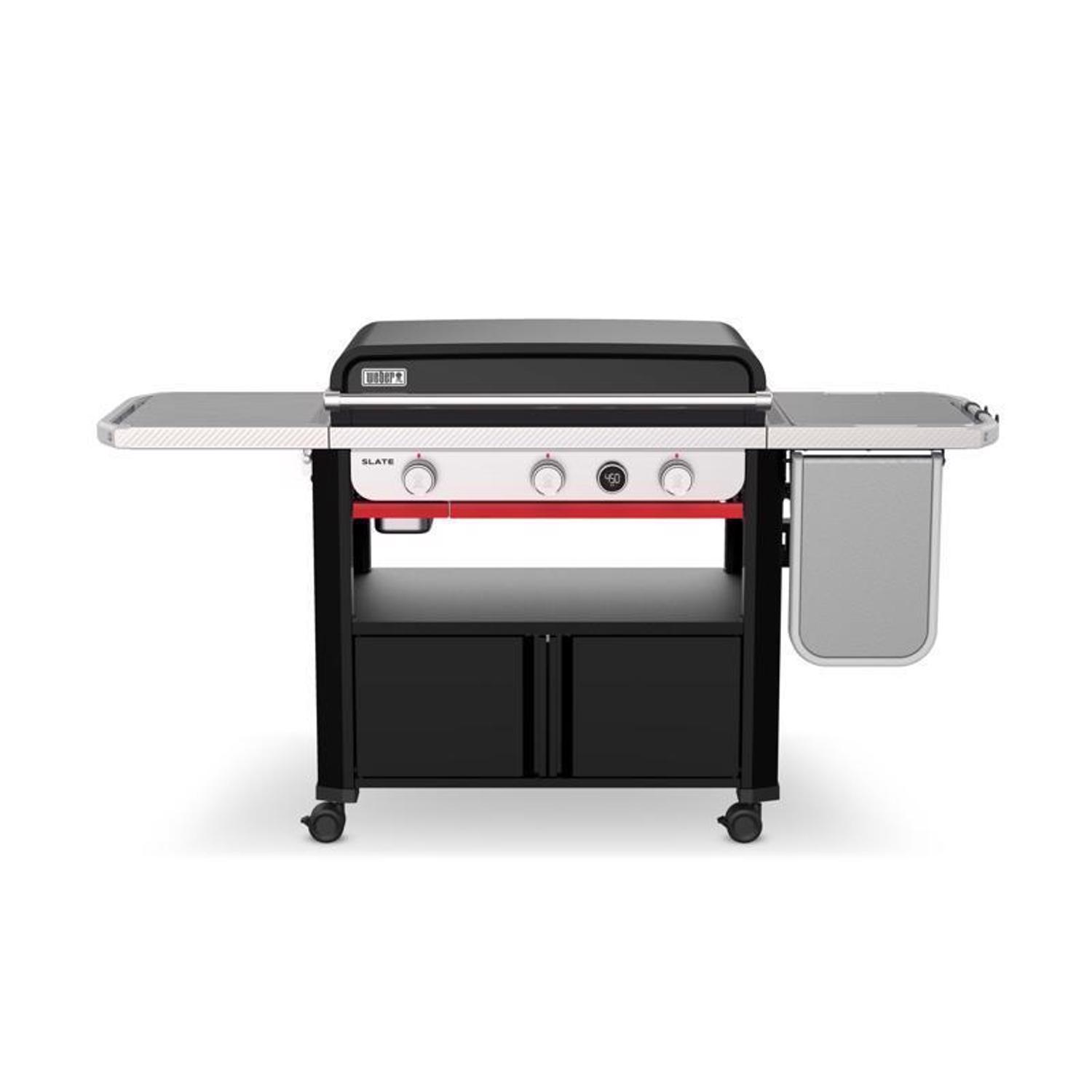Weber Slate 30" Rust-Resistant 3 Burner Liquid Propane Digital Thermometer Outdoor Griddle Black 30 IN ACE EXCLUSIVE