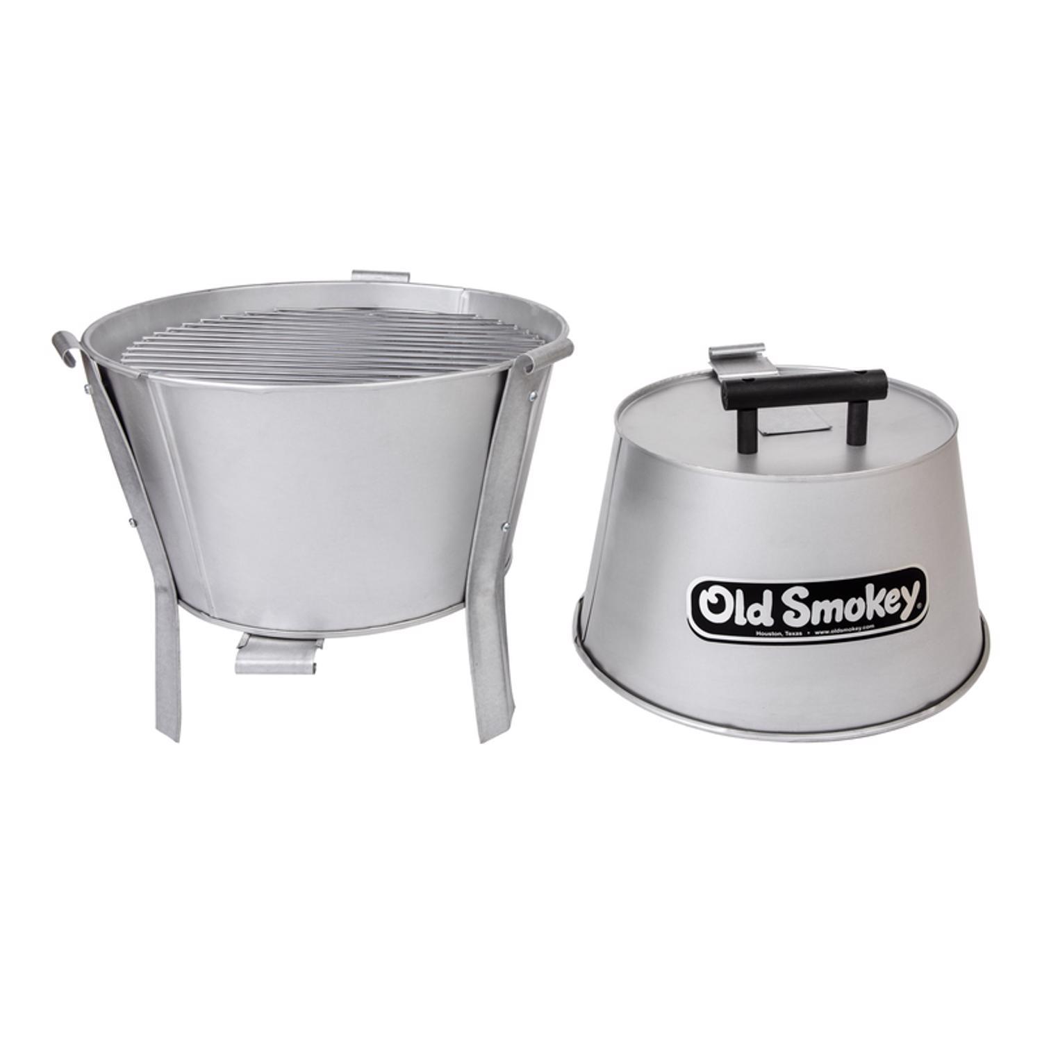 Old Smokey Products 13 in. Charcoal Grill Silver
