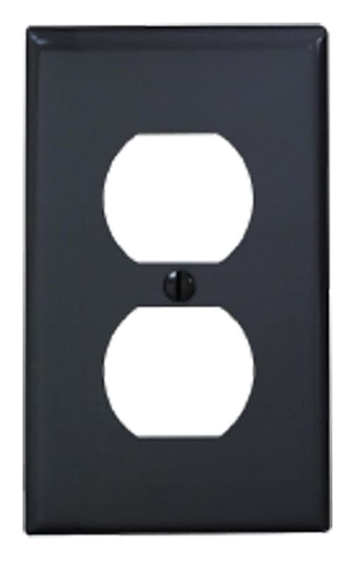 Leviton Black 1 gang Nylon Duplex Wall Plate 1 pk