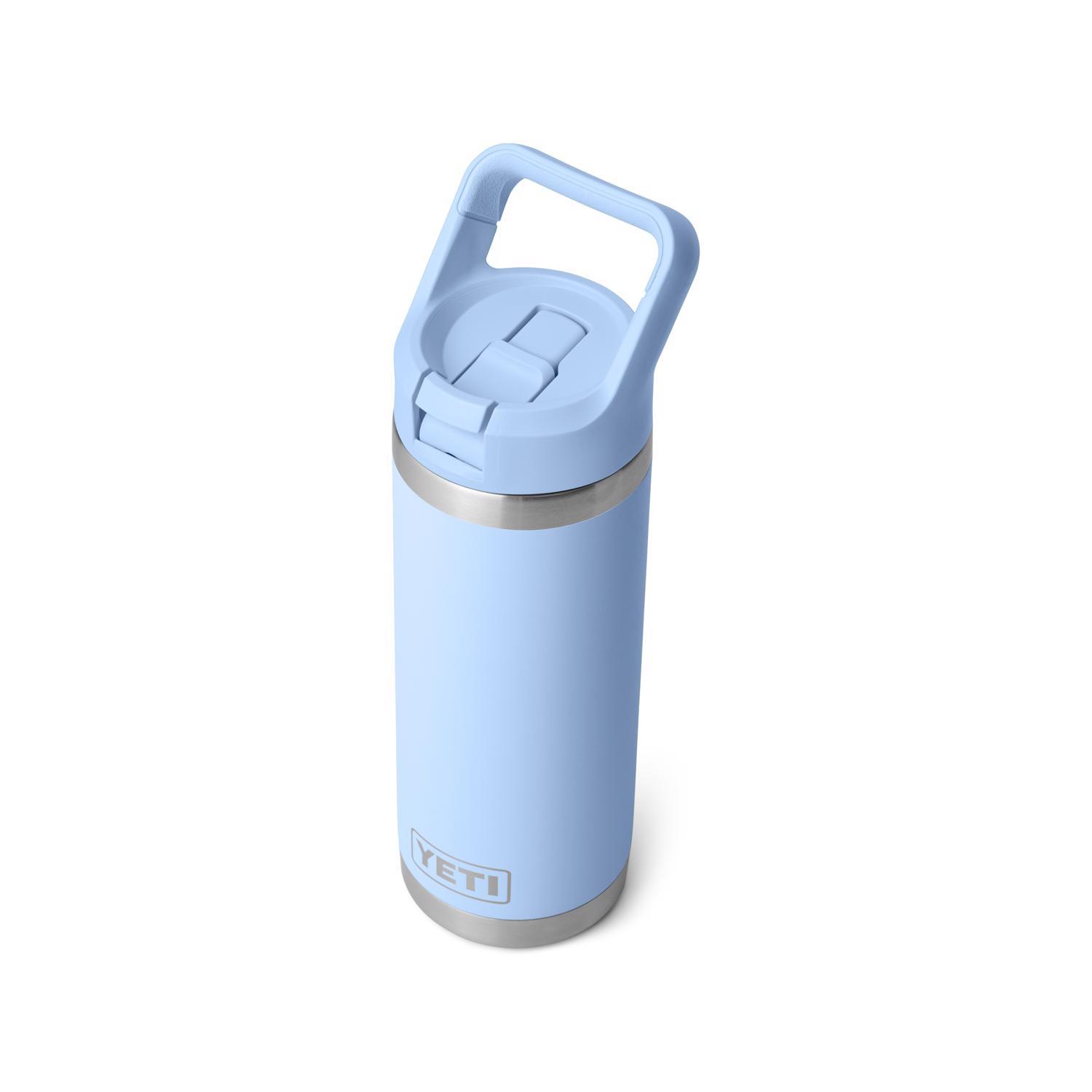 YETI Rambler 18 oz Big Sky Blue BPA Free Bottle with Straw Cap