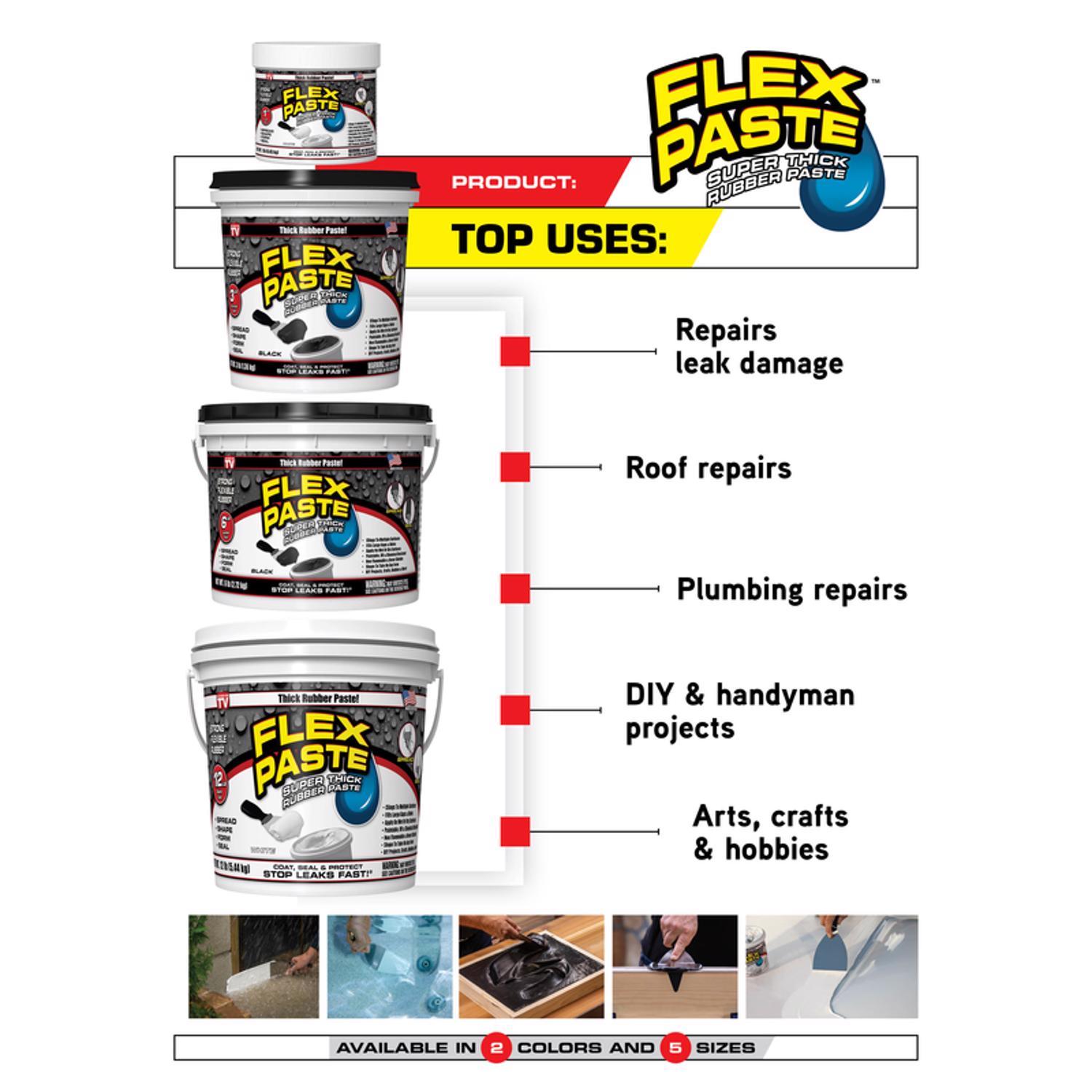 Flex Seal Family of Products Flex Paste White Rubberized Paste 26 fl. oz.