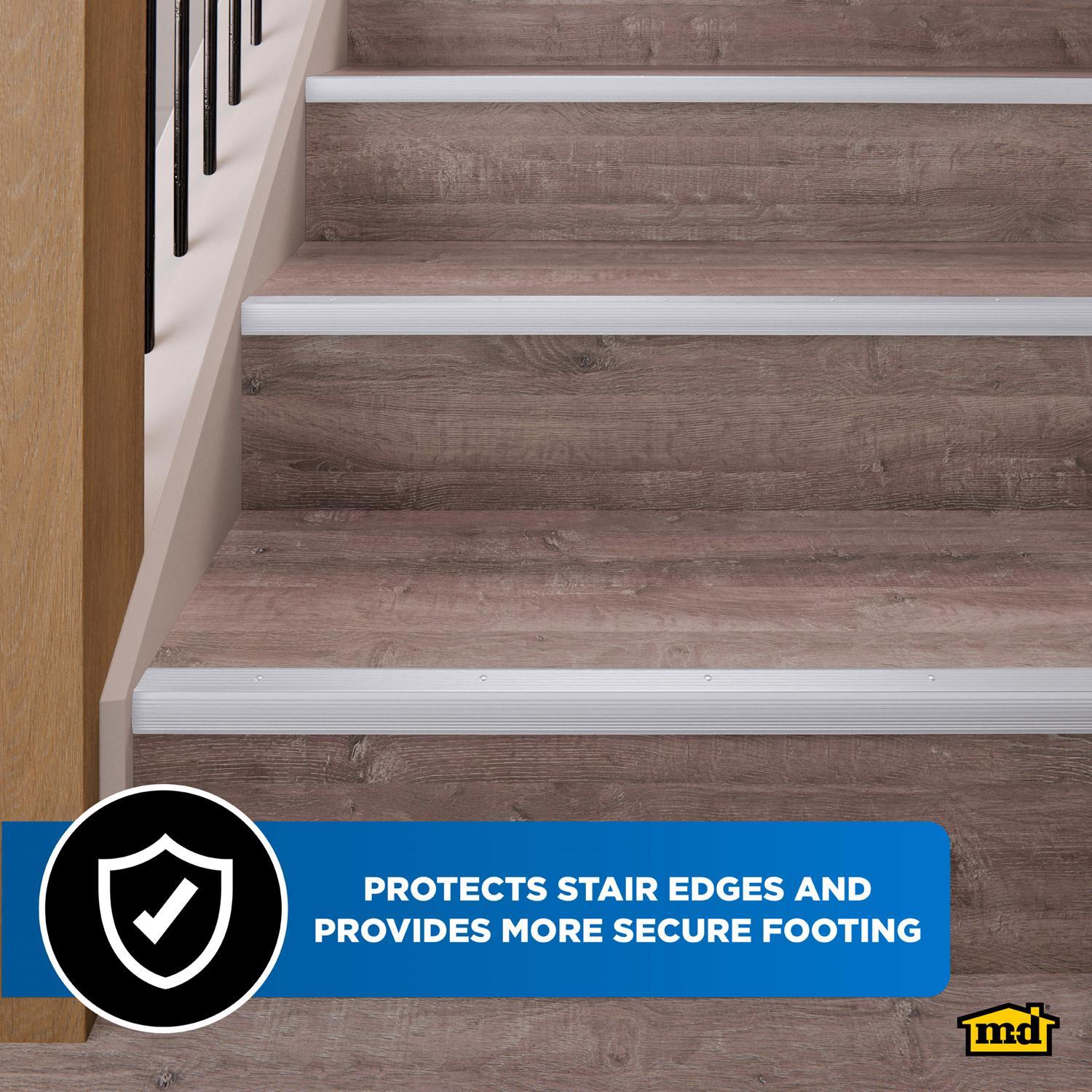 M-D Building Products 1.125 in. H X 1.125 in. W X 72 in. L Prefinished Silver Aluminum Stair Edge