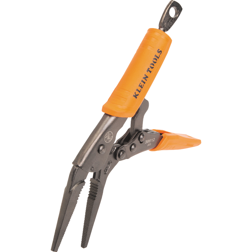 Klein Long Nose Locking Pliers, 9-in.