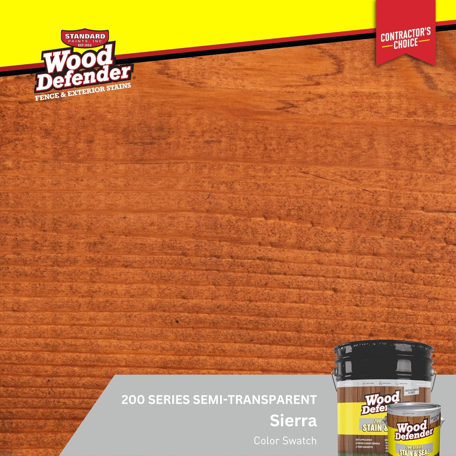 Wood Defender 200 Series Sierra Semi-Transparent Stain & Sealer Gallon