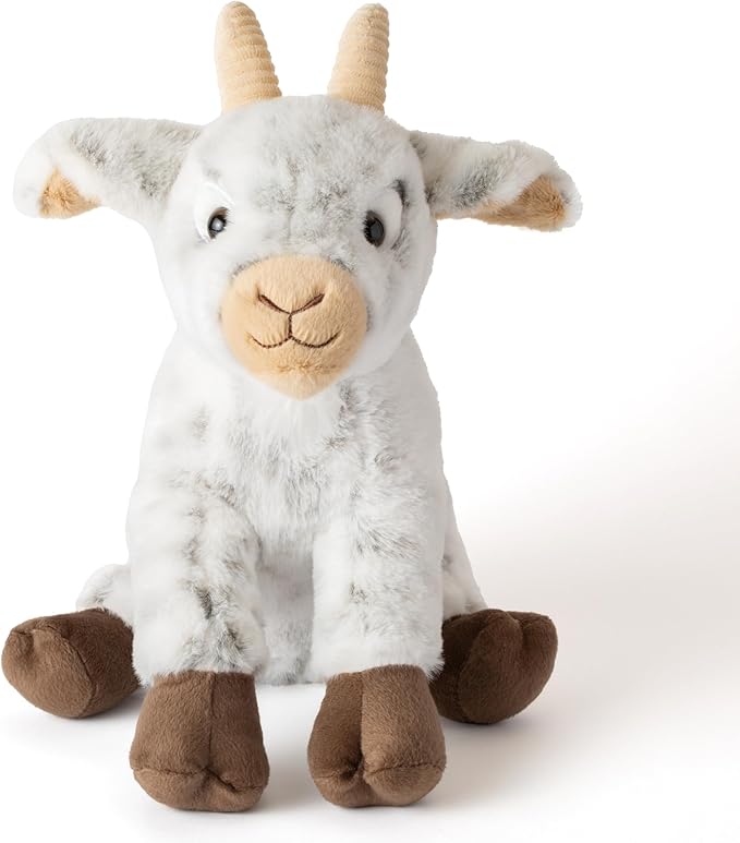 The Petting Zoo Goat Stuffed Animal Plushie, Gifts for Kids, Wild Onez Farm Animals, Goat Plush Toy 12 in.