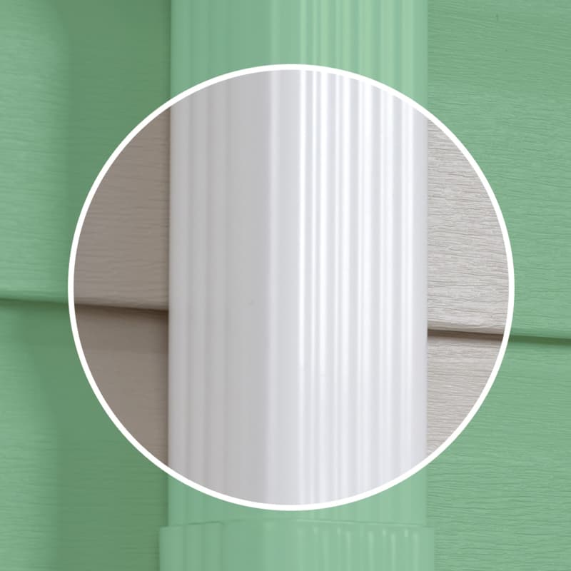 Amerimax 2 in. H X 3 in. W X 10 ft. L White Vinyl Rectangular Downspout