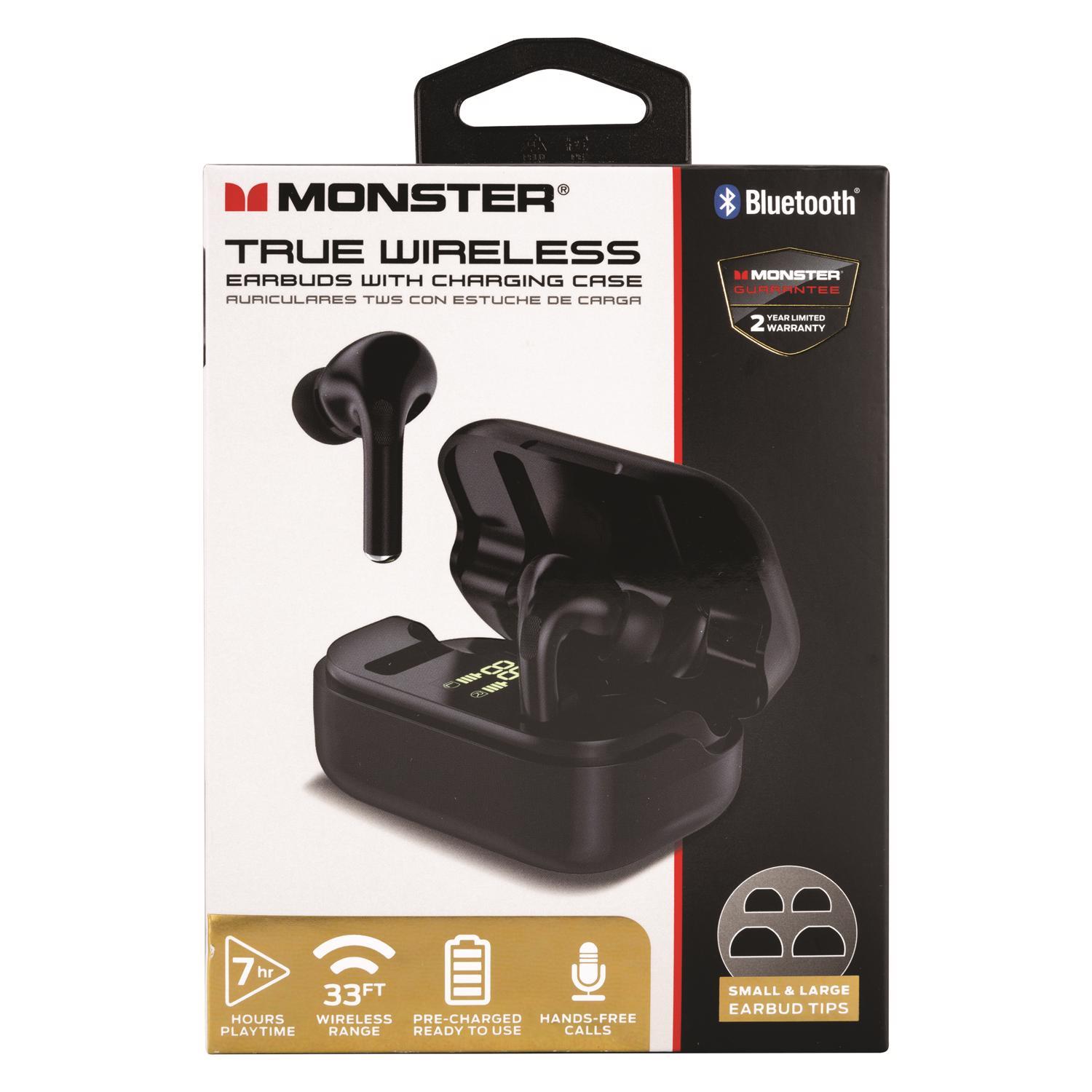 Monster Wireless Bluetooth Earbuds w/Charging Case 1 pk