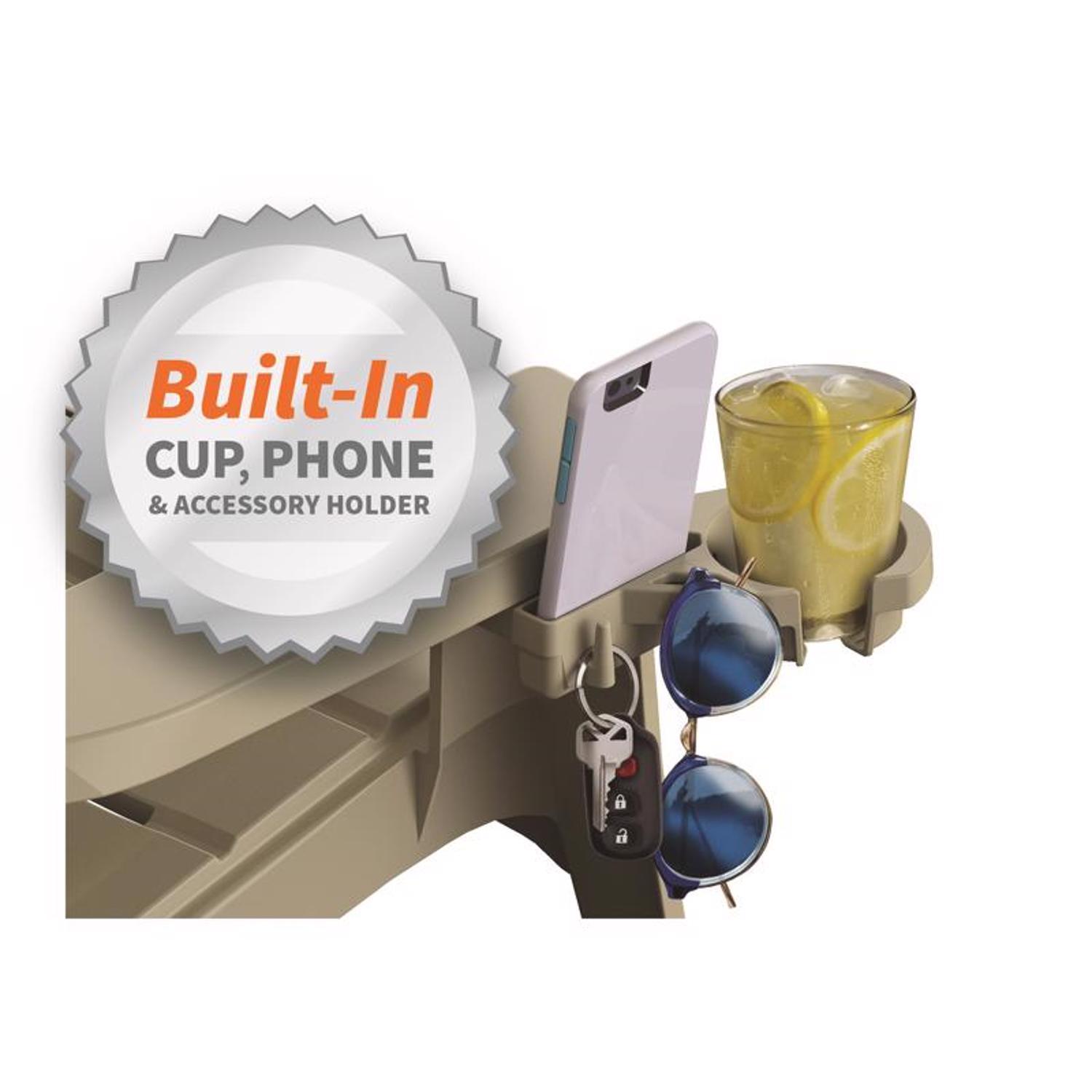 Adams RealComfort Deluxe Gray Resin Frame Adirondack Chair