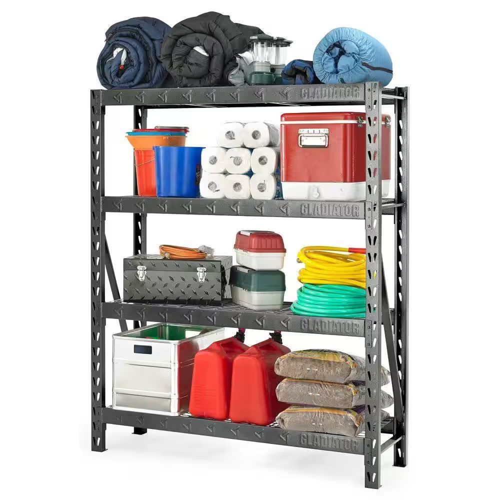 Gladiator 4-Tier Welded Steel Garage Storage Shelving Unit 60x18x72