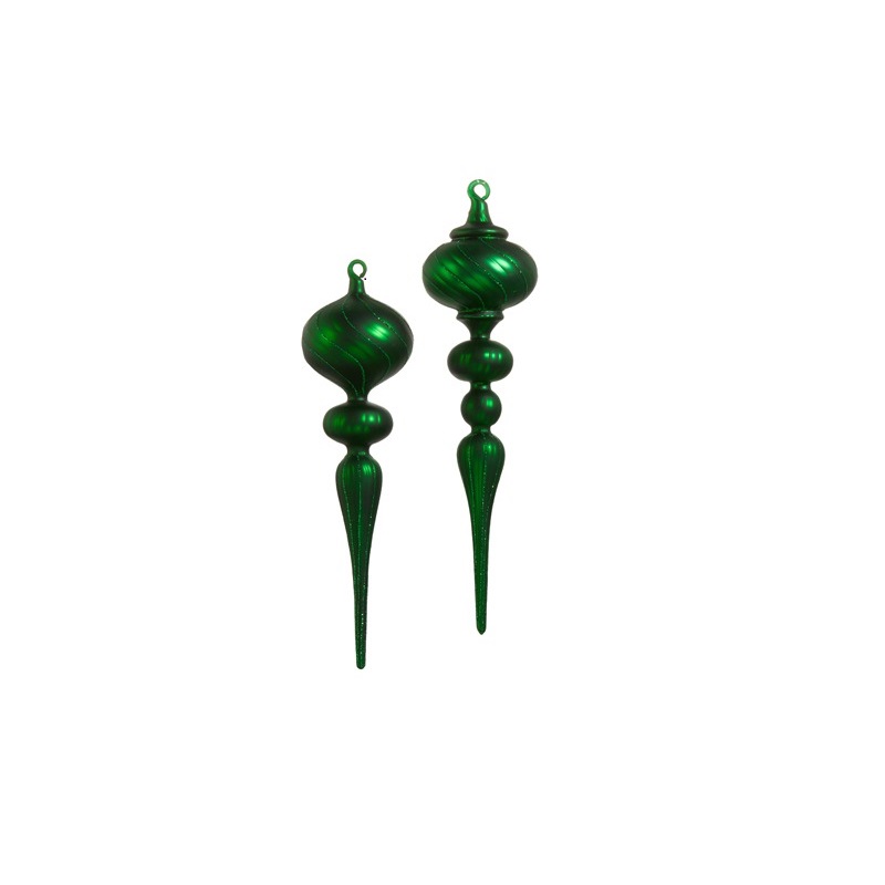 Raz Imports 13 in. MATTE GREEN FINIAL ORNAMENT