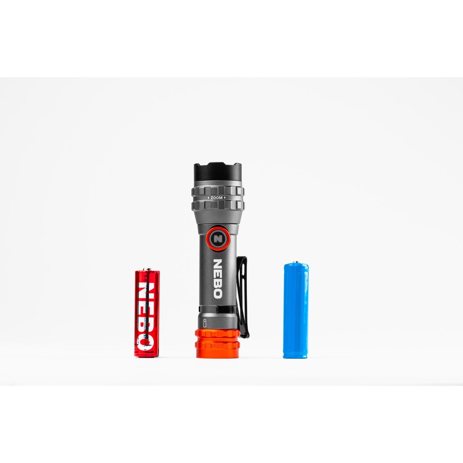 NEBO DaVinci 450 lm Black/Gray LED Flashlight 14500 Battery