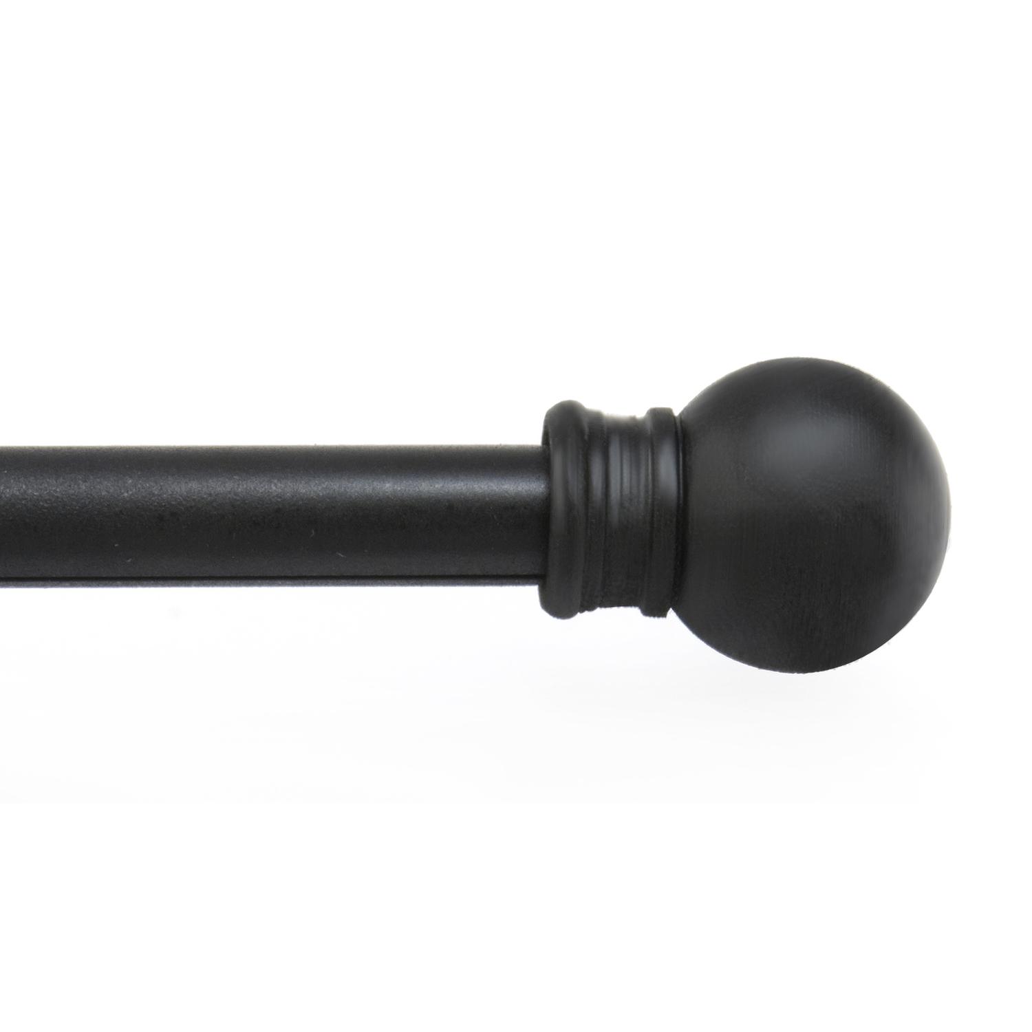 Kenney Black Traditional/Transitional Cafe Rod 28 in. L X 48 in. L