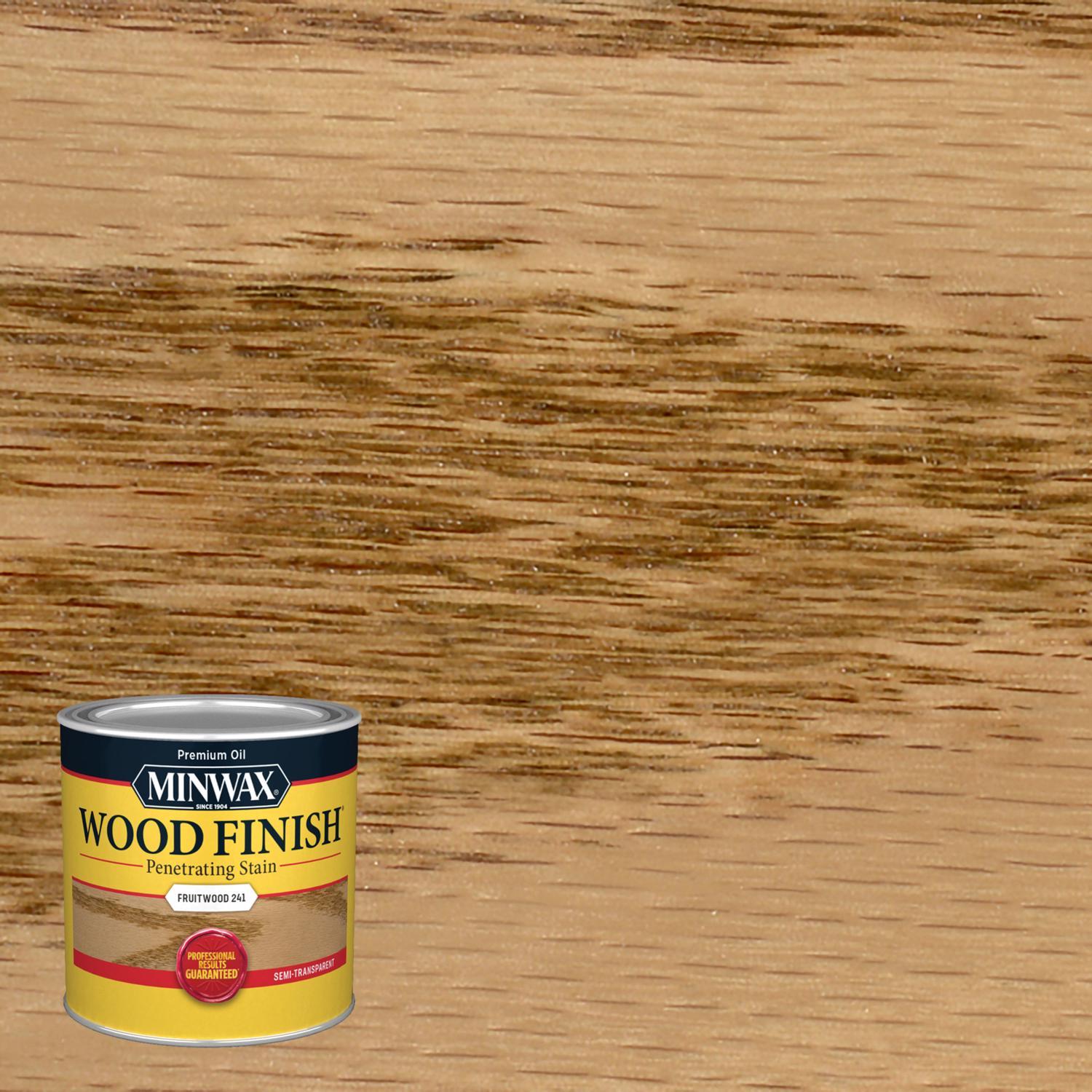 Minwax Wood Finish Semi-Transparent Fruitwood Oil-Based Penetrating Wood Stain 1/2 pt