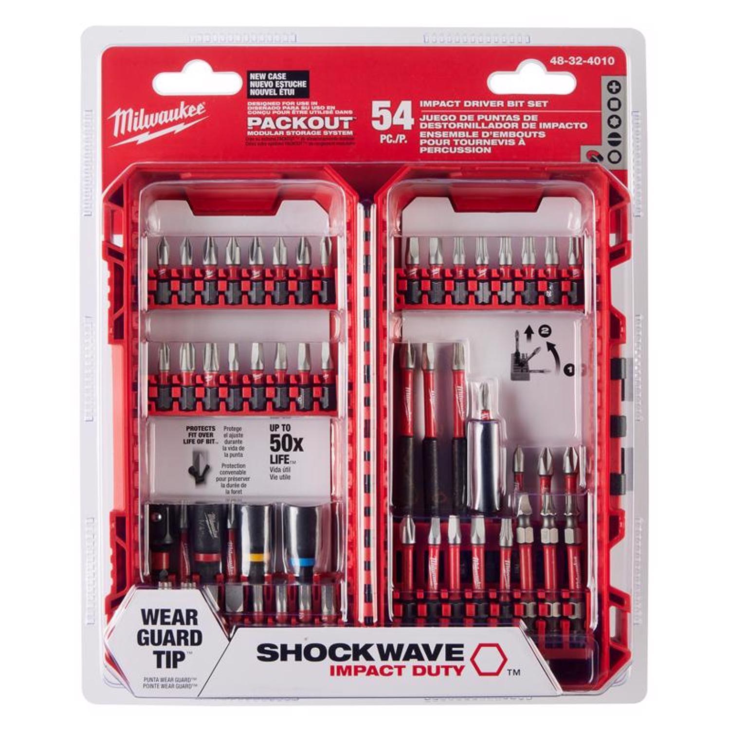 Milwaukee Shockwave Drill and Driver Bit Set Alloy Steel 54 pc