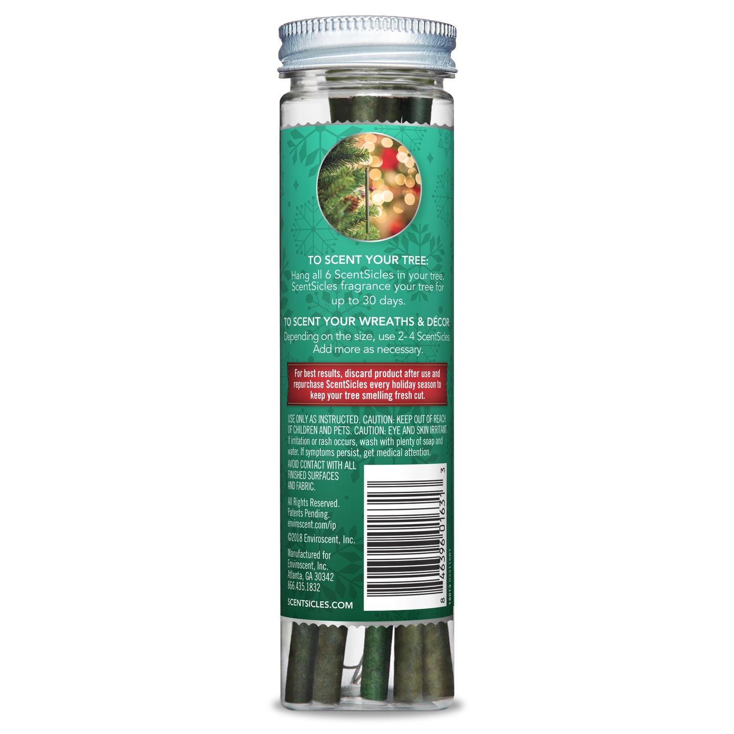 Scentsicles Green O Christmas Tree Ornament