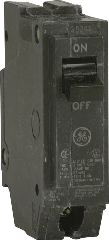 GE Q-Line 20 amps Standard Single Pole Circuit Breaker