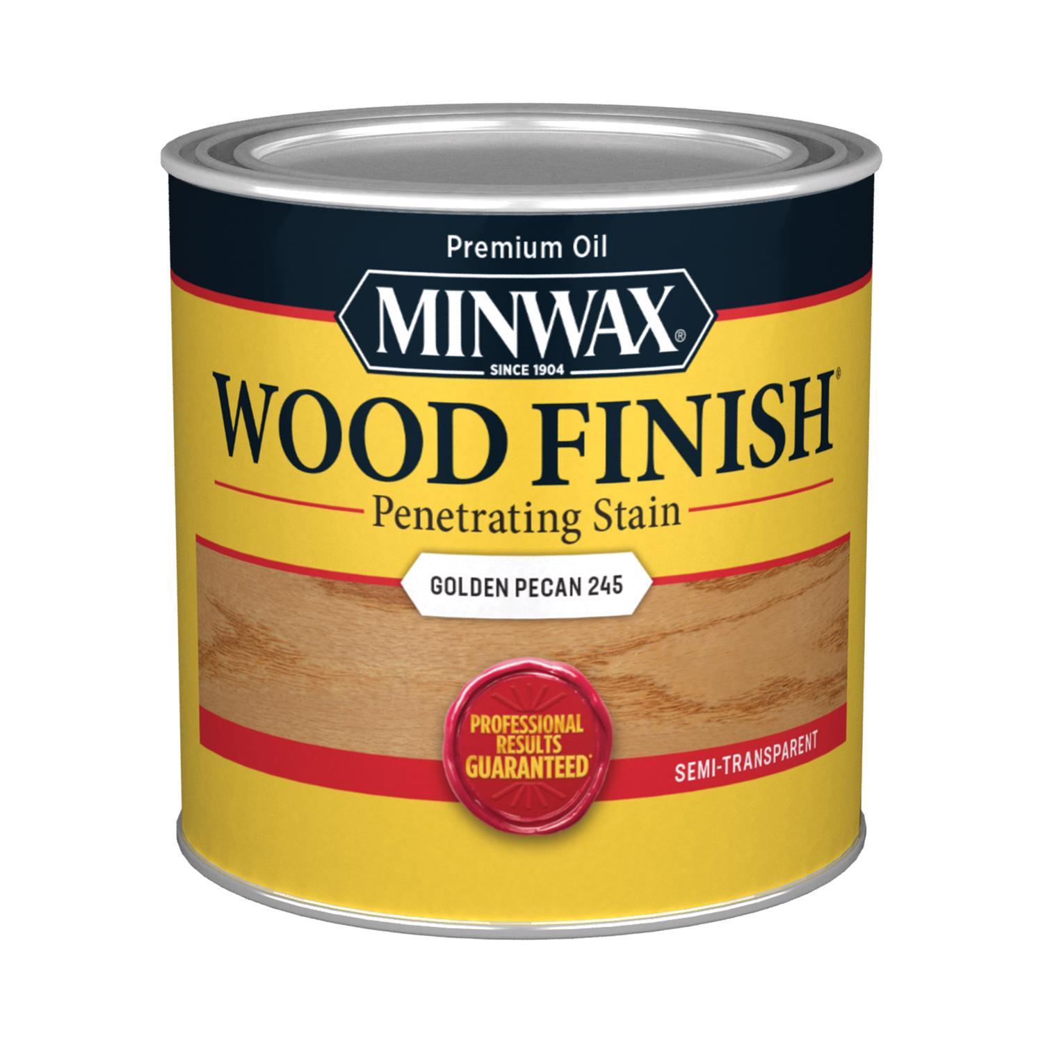 Minwax Wood Finish Semi-Transparent Golden Pecan Oil-Based Penetrating Wood Stain 1/2 pt