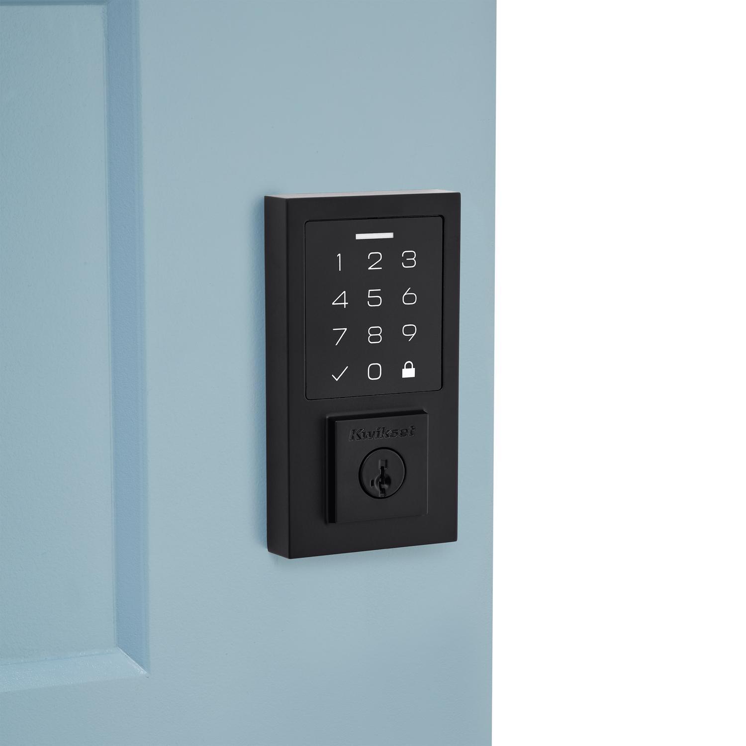 Kwikset 270 SmartCode Matte Black Metal Electronic Touch Pad Deadbolt