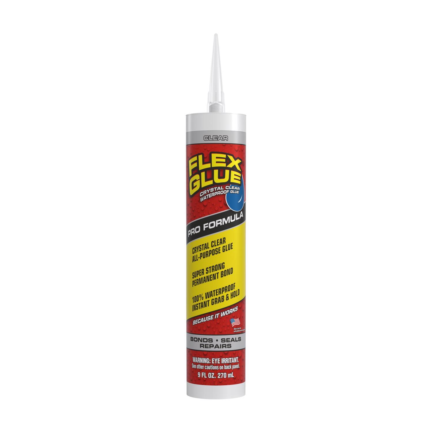 Flex Seal Family of Products Flex Glue Clear Rubberized Waterproof Adhesive 9 oz