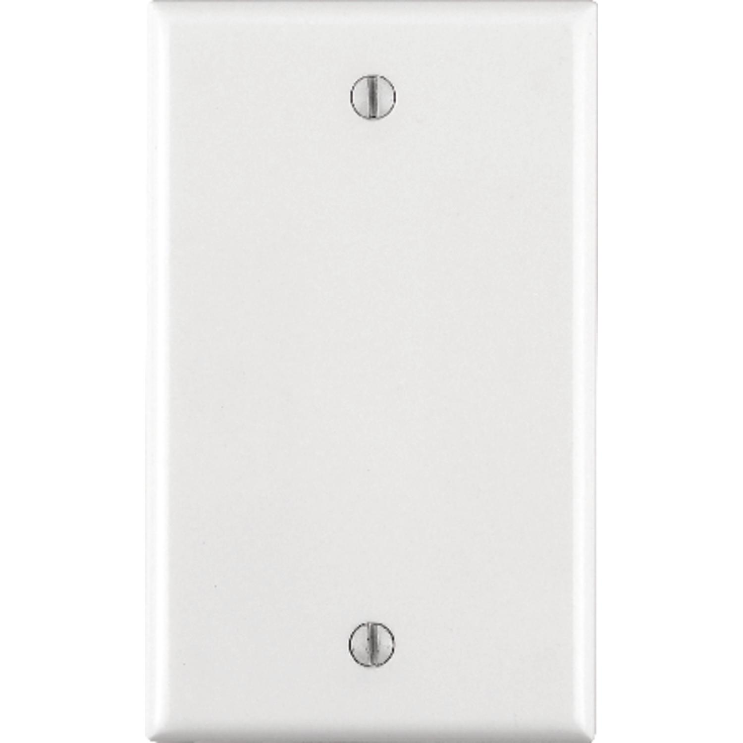 Leviton White 1 gang Thermoset Plastic Blank Wall Plate 1 pk
