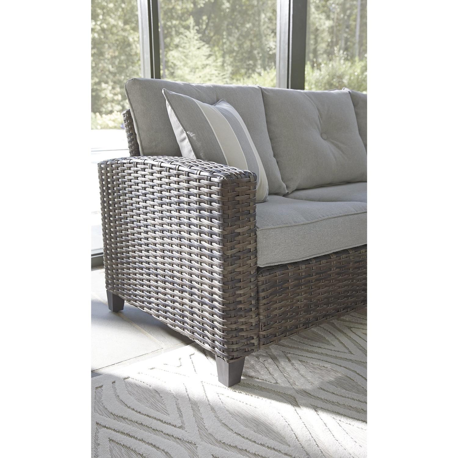 Signature Design by Ashley Cloverbrooke 4 pc Gray Aluminum Casual Conversation Set Gray