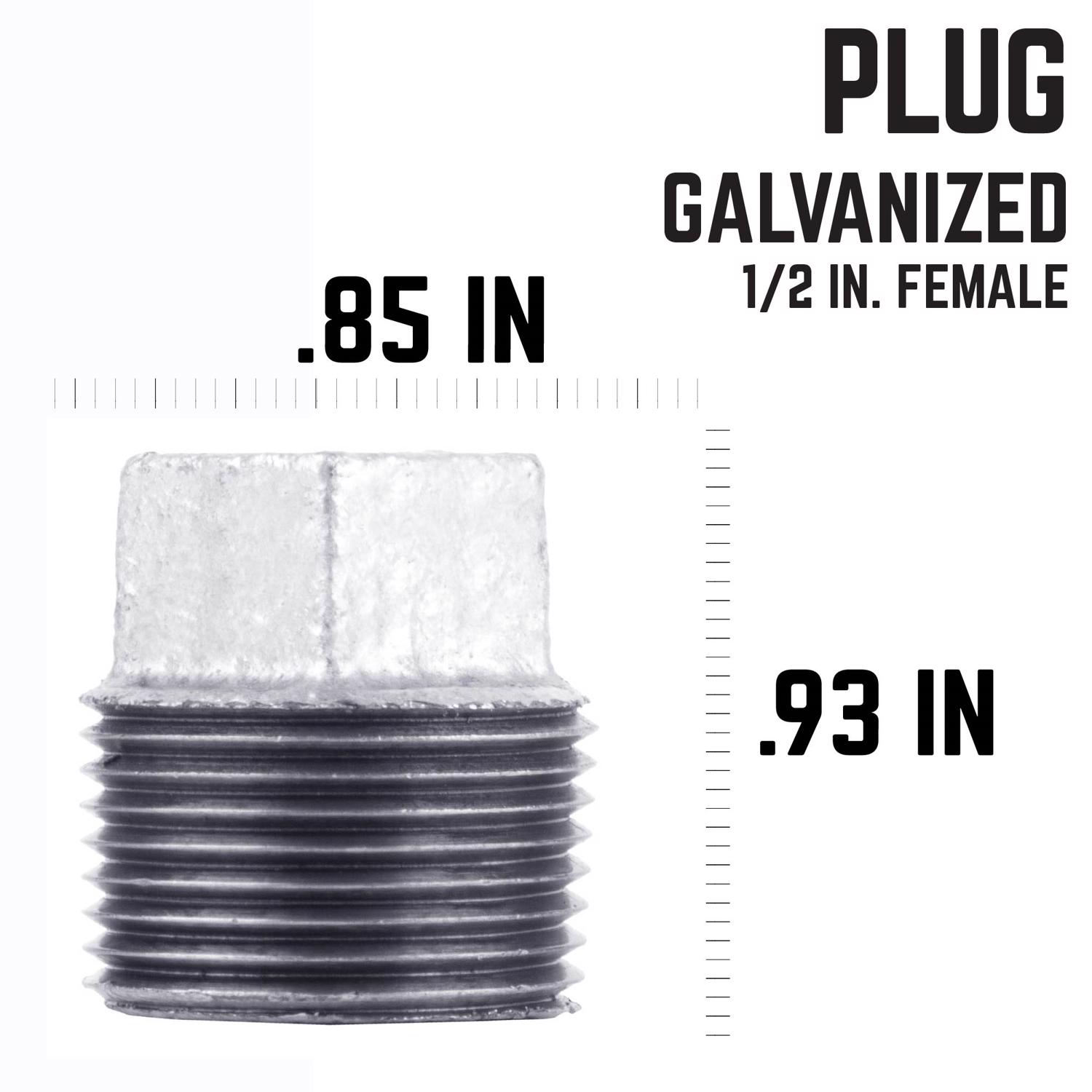 STZ Industries 1/2 in. MIP each Galvanized Malleable Iron Plug