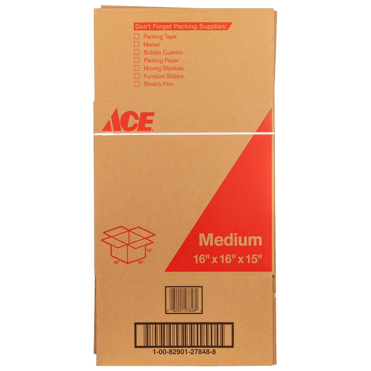 Ace 15 in. H X 16 in. W X 16 in. L Cardboard Corrgugated Box 1 pk