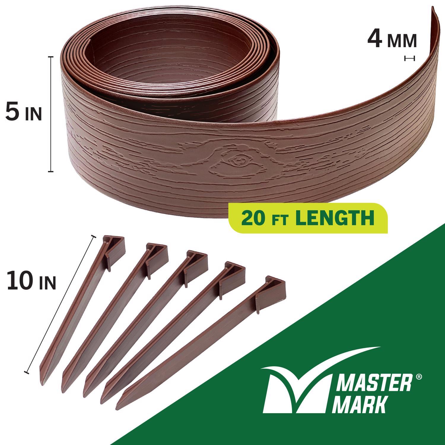 Master Mark 20 ft. L X 5 in. H Plastic Brown Landscape Edging Kit