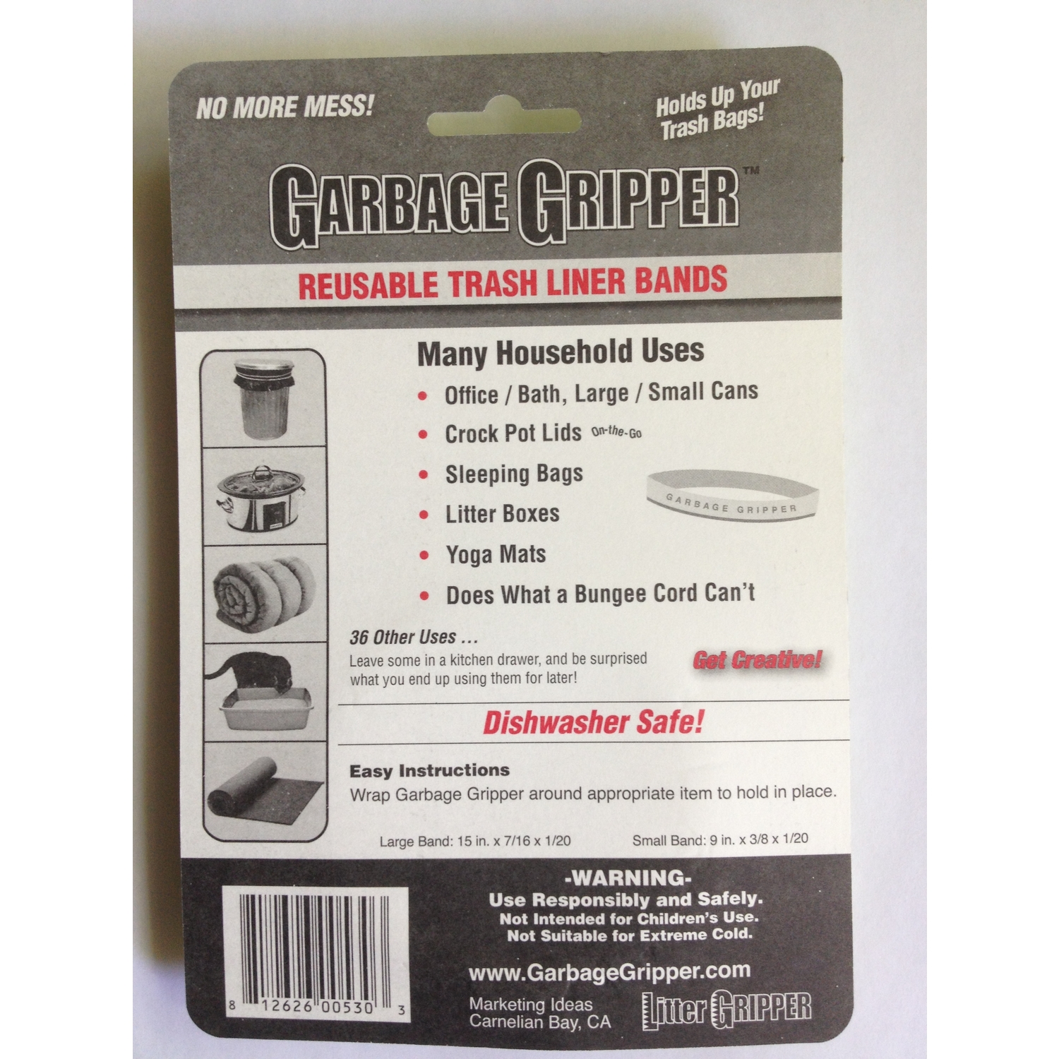 Garbage Gripper Trash Liner Bands Flat Top 2 pk Stine Home + Yard The Family You Can Build