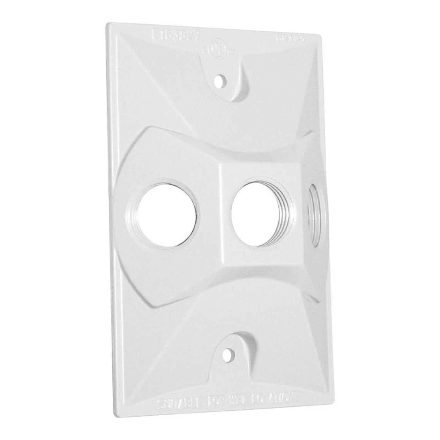 Sigma Engineered Solutions Rectangle Metal 1 gang 4.61 in. H X 2.85 in. W Lampholder Cover