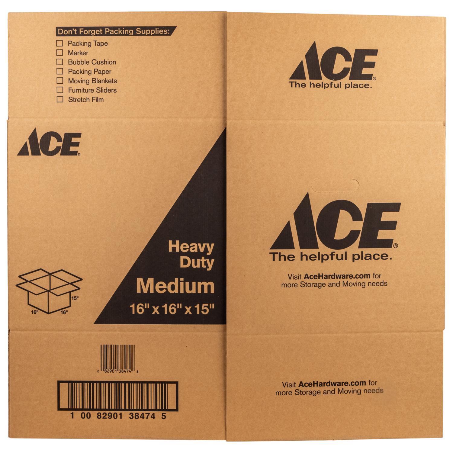 ACE 16 in. H X 15 in. W X 16 in. L Cardboard Corrgugated Box 1 pk