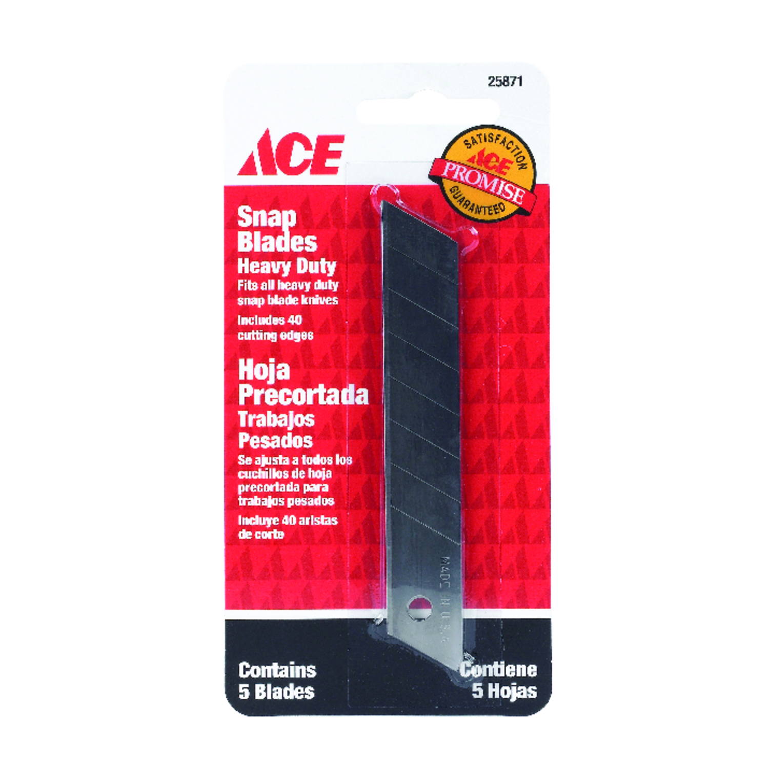 Ace Carbon Steel Heavy Duty Replacement Snap Blades 5 pk