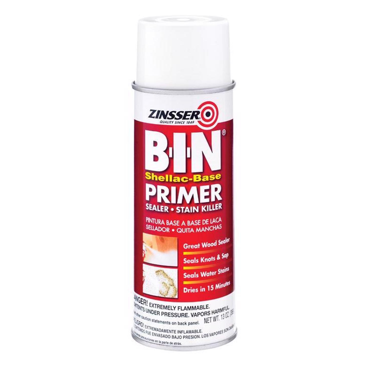 Zinsser B-I-N White Shellac-Based Spray Primer and Sealer 13 oz