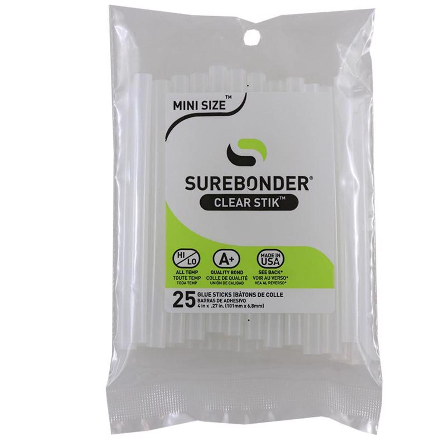 Surebonder.27 in. D X 4 in. L All Purpose Mini Glue Sticks Clear 25 pk
