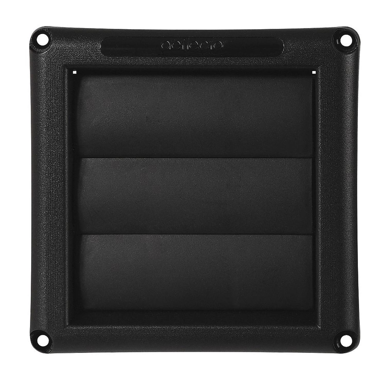 Ace Louvered 4 in. W X 4 in. L Black Resin Dryer Vent Hood