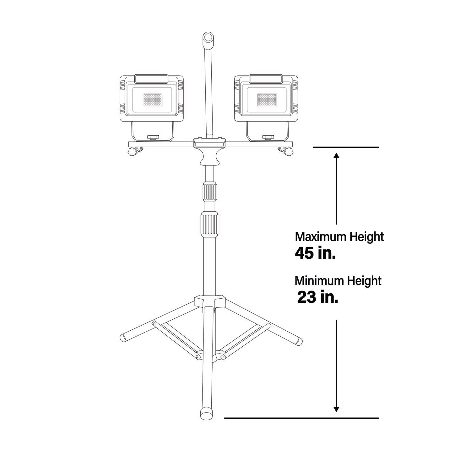 Feit Pro Series 6000 lm LED Dual Power Tripod Work Light