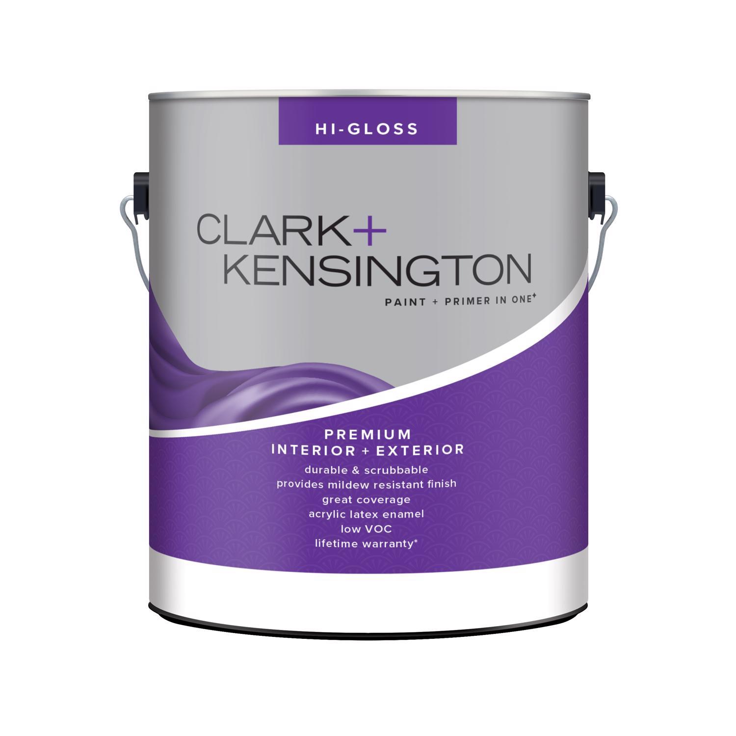 Clark+Kensington High-Gloss Designer White Premium Paint Exterior and Interior 1 gal