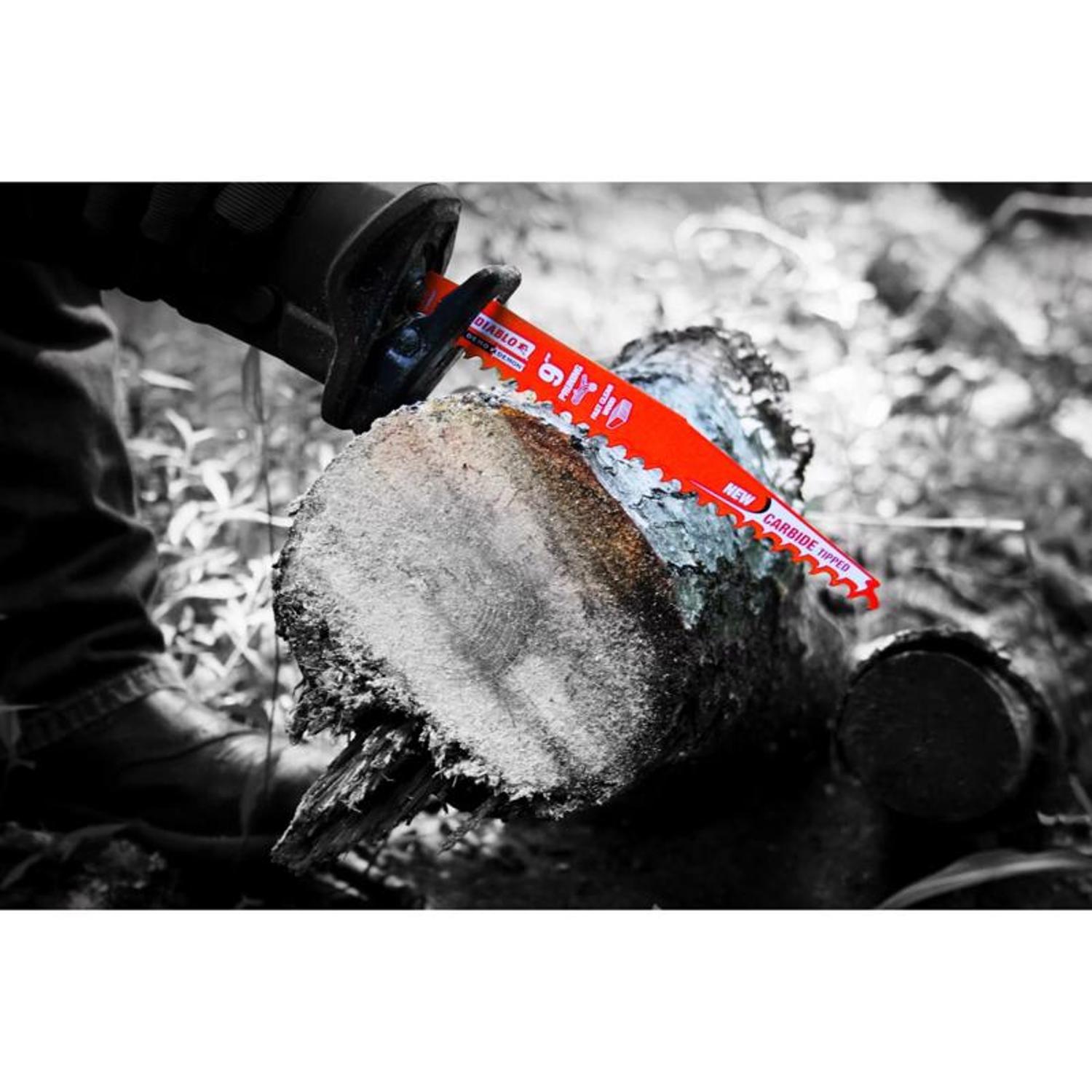 Diablo Demo Demon 6 in. Carbide Tipped Pruning & Clean Wood Reciprocating Saw Blade 3 TPI 1 pk
