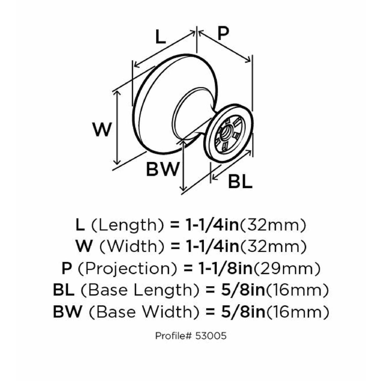Amerock Allison Round Cabinet Knob 1-1/4 in. D 1-1/8 in. Oil Rubbed Bronze 1 pk
