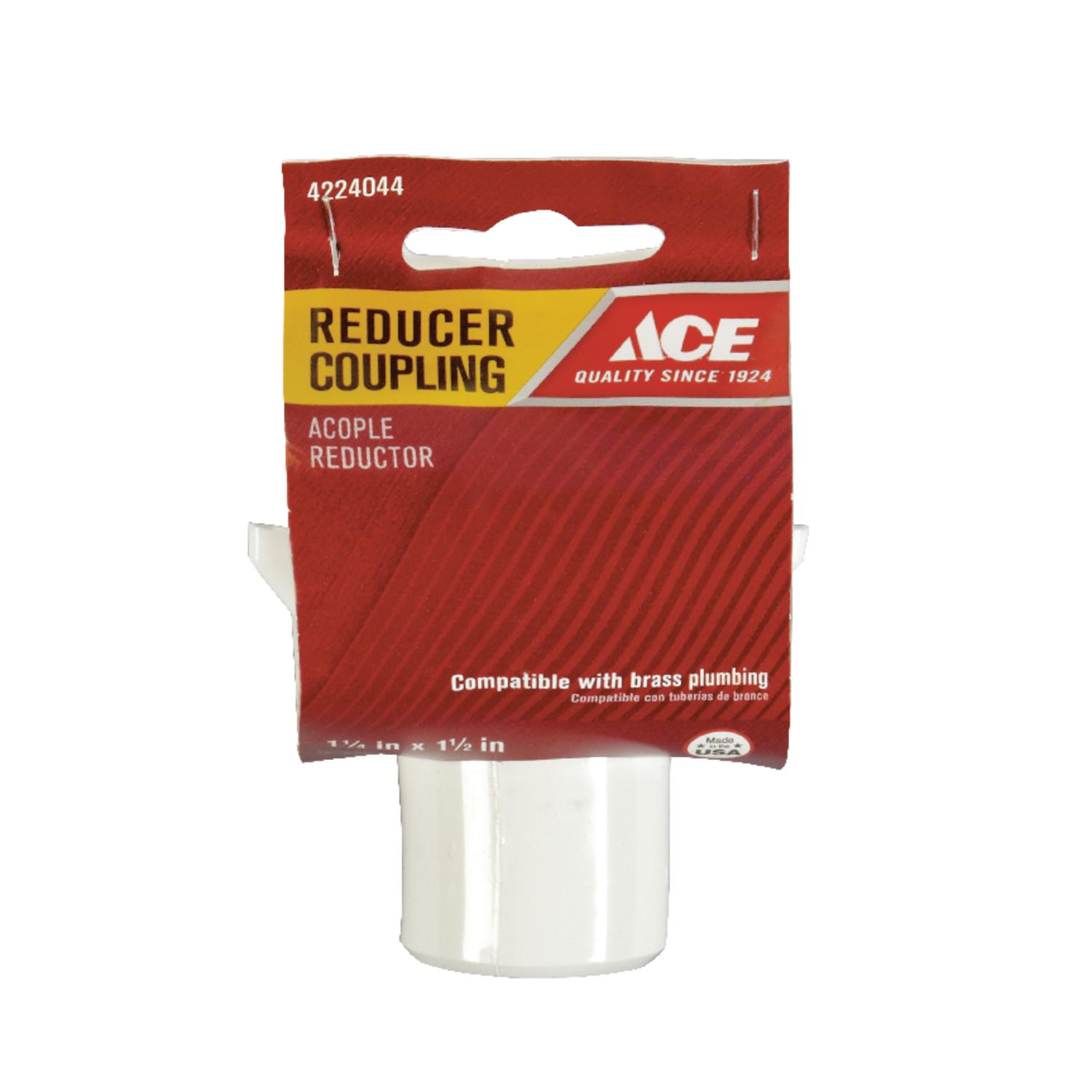 Ace 1-1/2 in. Slip in. X 1-1/4 in. D Slip Plastic Reducing Coupling 1 pk