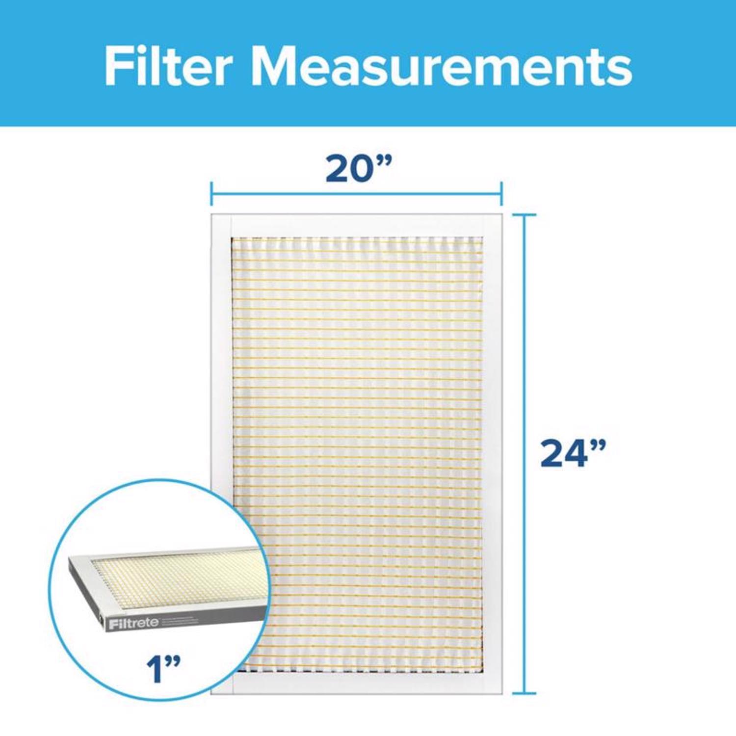 Filtrete 20 in. W X 24 in. H X 1 in. D 5 MERV Pleated Filter Dust 1 pk