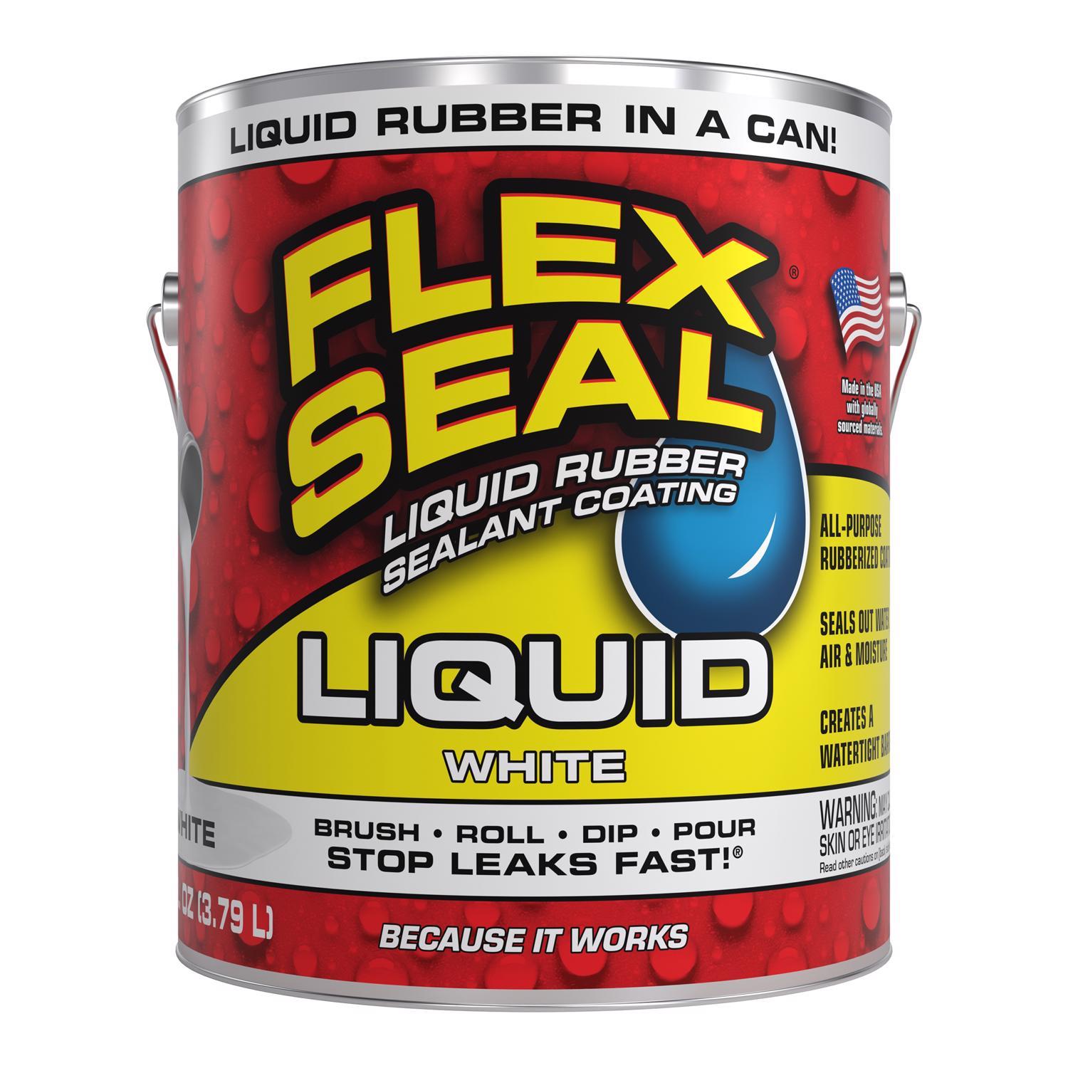 Flex Seal Family of Products Flex Seal White Liquid Rubber Sealant Coating 1 gal