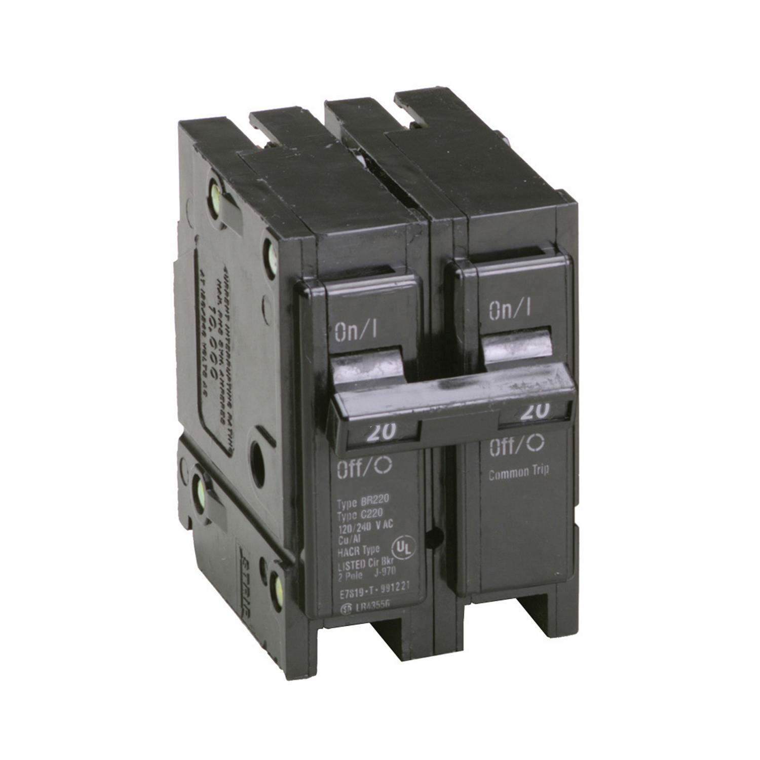 Eaton Cutler-Hammer 20 amps Plug In 2-Pole Circuit Breaker
