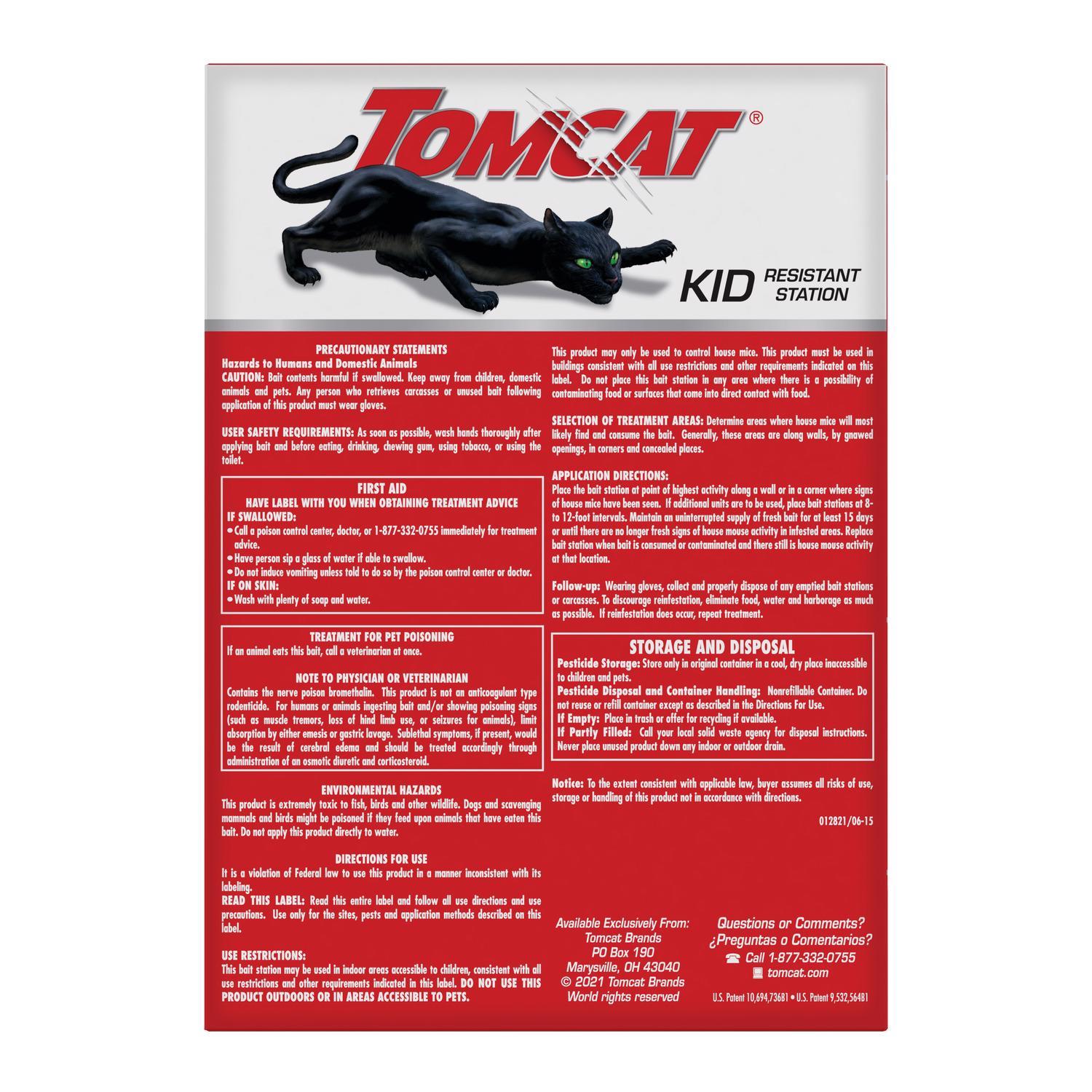Tomcat Bait Station and Bait Blocks For Mice 4 oz 4 pk