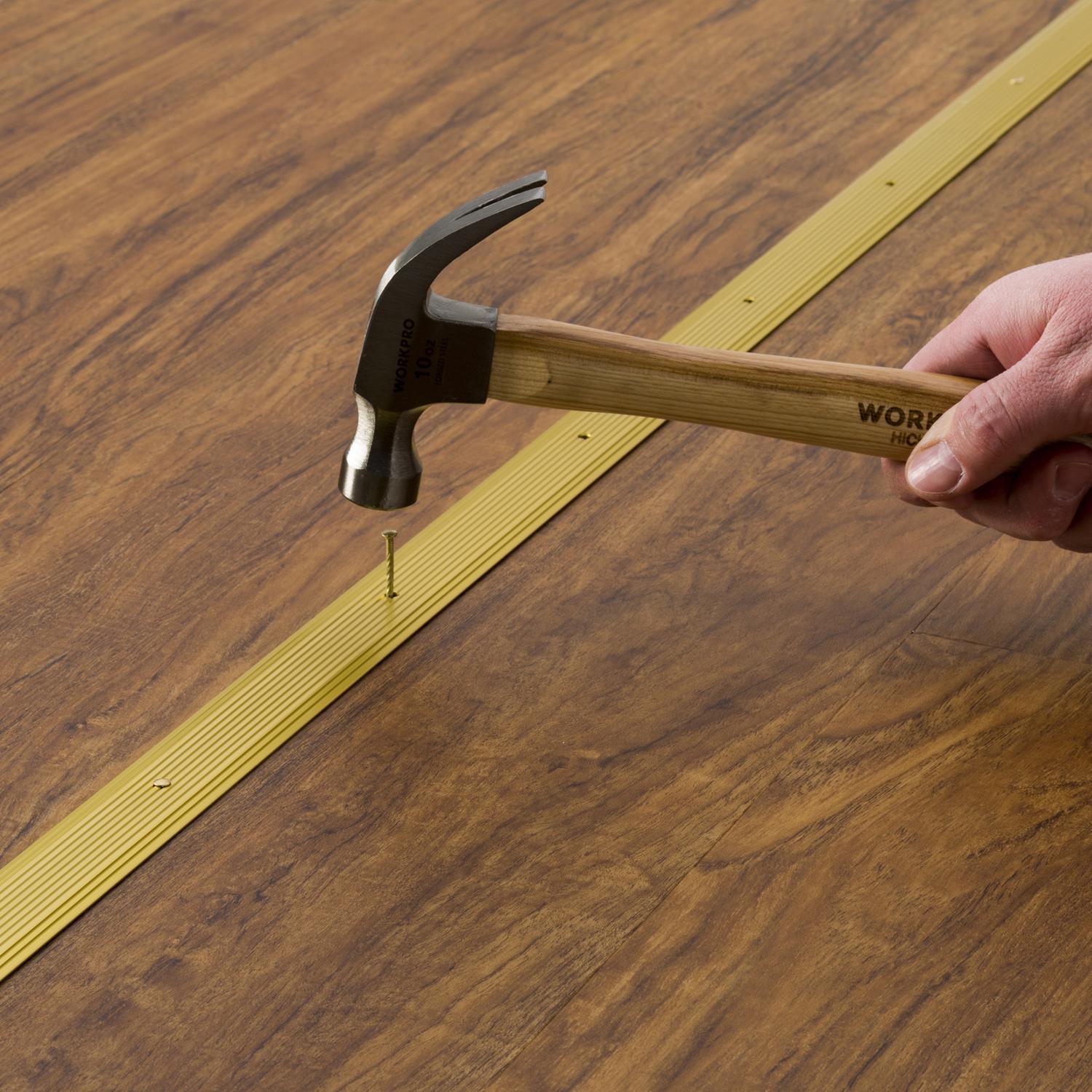 M-D Building Products 0.1 in. H X 1.25 in. W X 36 in. L Prefinished Satin Brass Aluminum Seam Binder