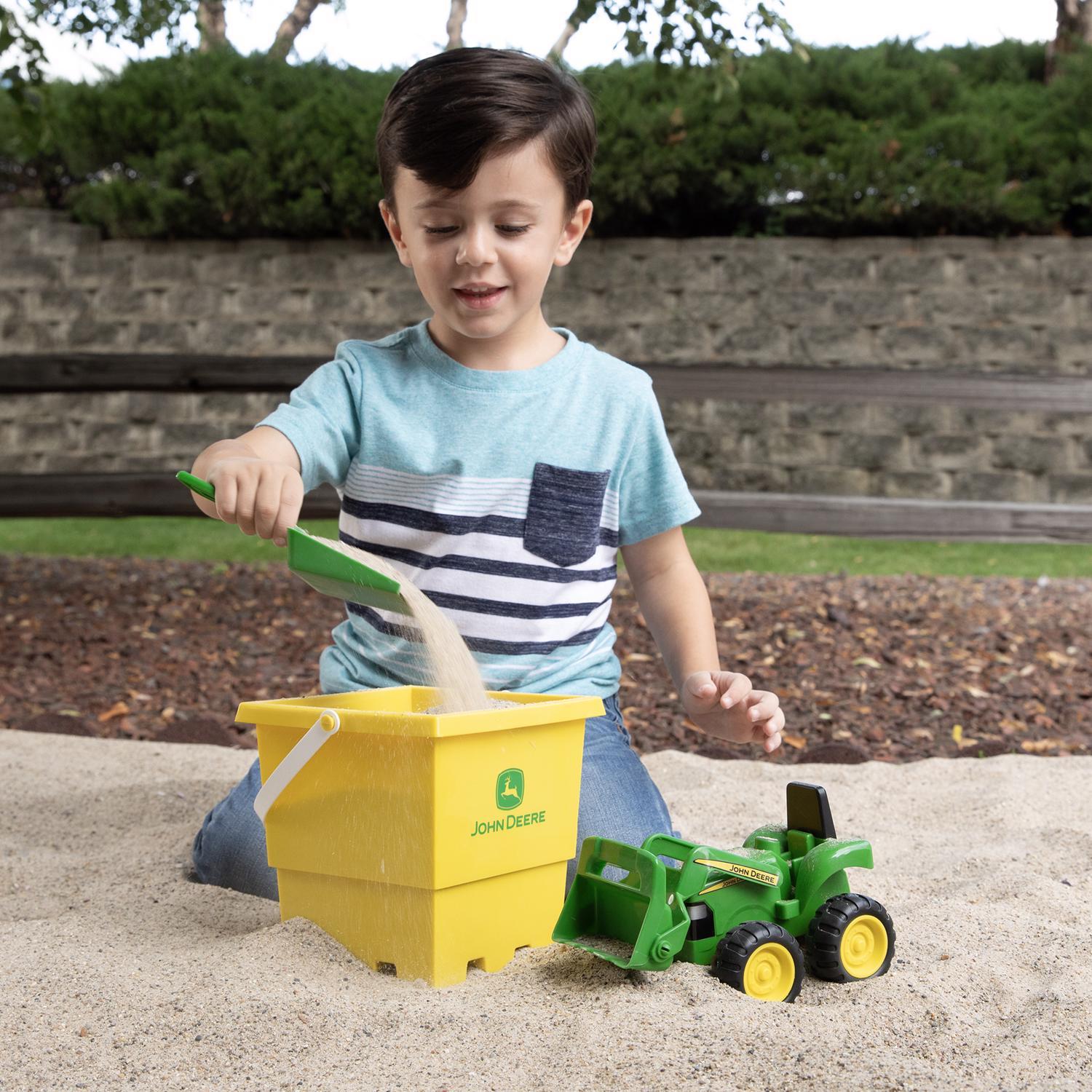 TOMY John Deere Farm Sandbox Set Green/Yellow 3 pc
