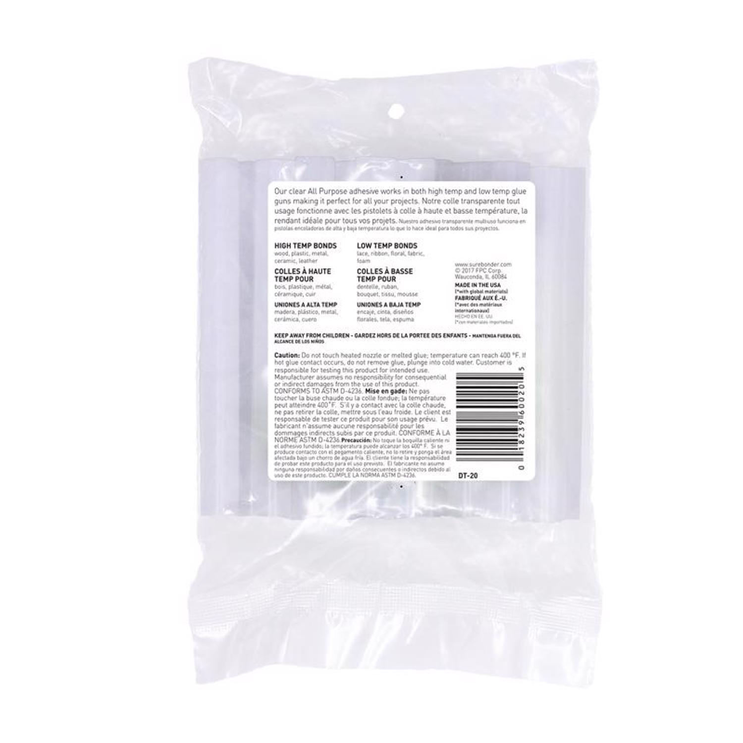 Surebonder Clear Stik 0.43 in. D X 4 in. L All Purpose Glue Sticks Clear 20 pk